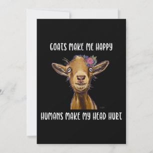 Cartes Pour Fêtes Annuelles Les Chèvres Me Rendent Heureux, Amateur De Chèvre