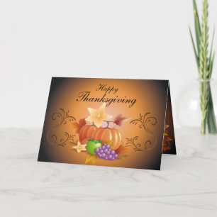 Cartes Pour Fêtes Annuelles Les Citrouilles et fruits de l'action de grâce