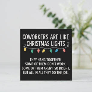 Cartes Pour Fêtes Annuelles Les collègues sont comme les lumières de Noël