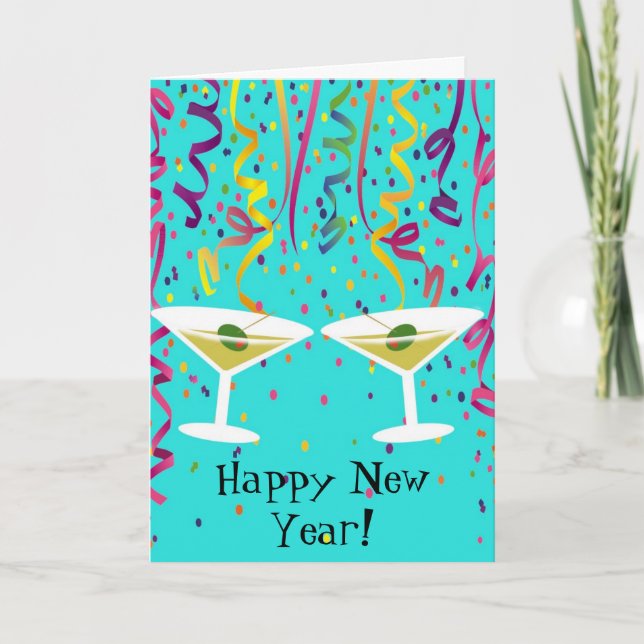 Cartes Pour Fêtes Annuelles Les confettis de nouvelle année (Devant)