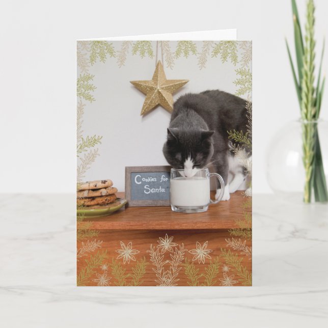 Cartes Pour Fêtes Annuelles Les cookies Kitty pour Père Noël (Devant)