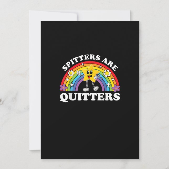 Cartes Pour Fêtes Annuelles Les Cracheurs Sont Des Lâcheurs Humour Adulte Inap (Devant)
