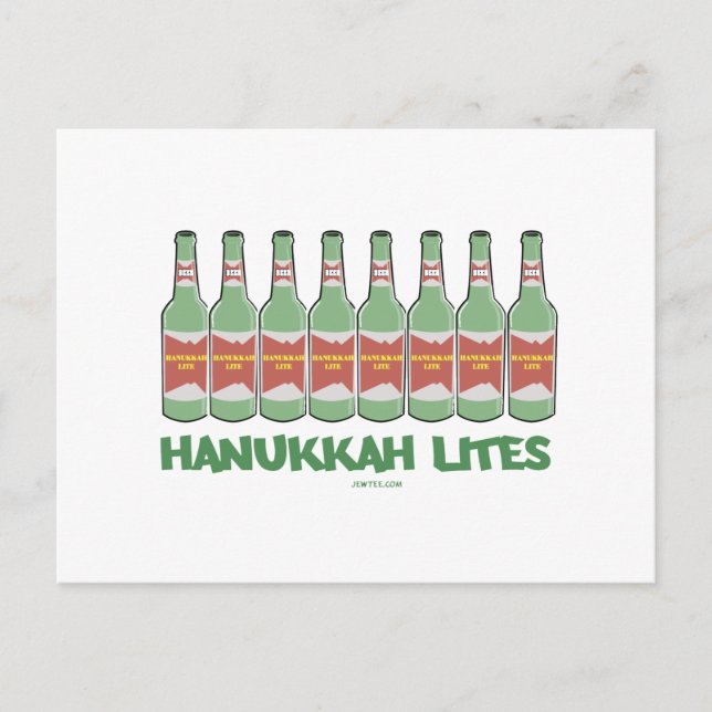 CARTES POUR FÊTES ANNUELLES LES DONS AMUSANTS DE CHANUKAH HANOUKKA LITES (Devant)