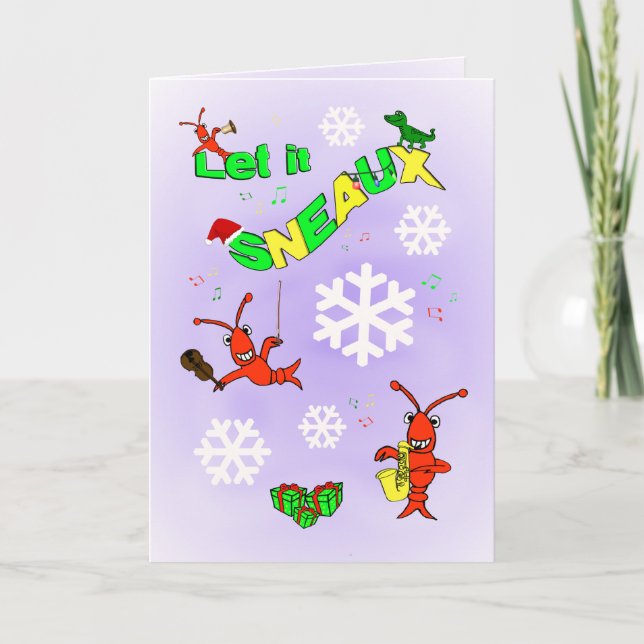 Cartes Pour Fêtes Annuelles Les écrevisses de Cajun l'ont laissé Noël de (Devant)