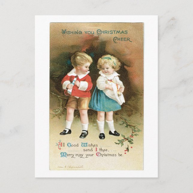 Cartes Pour Fêtes Annuelles Les enfants d'acclamation de Noël (Devant)
