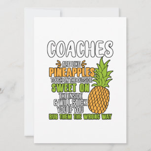 Cartes Pour Fêtes Annuelles Les Entraîneurs Sont Comme Des Ananas.