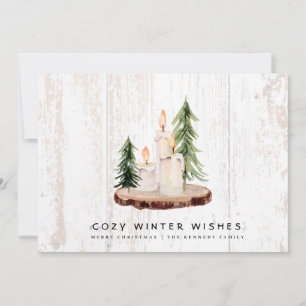 Cartes Pour Fêtes Annuelles Les envies d'hiver   Pays en bois Patiné