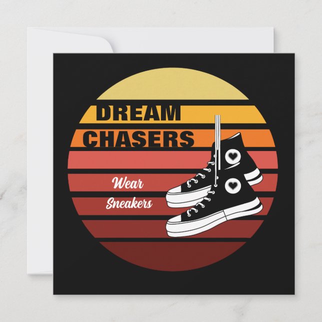 Cartes Pour Fêtes Annuelles Les faiseurs de rêves portent des Baskets (Devant)