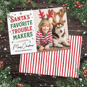 Cartes Pour Fêtes Annuelles Les Fauteurs de Trouble Favoris du Père Noël Funny