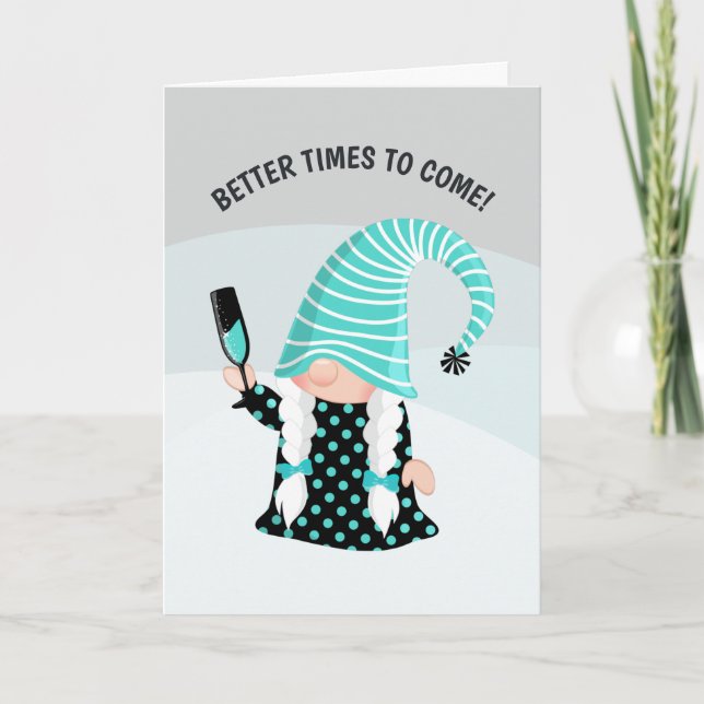 Cartes Pour Fêtes Annuelles Les femmes Turquoises et noires passent de bonnes  (Devant)