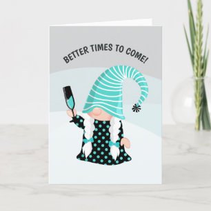 Cartes Pour Fêtes Annuelles Les femmes Turquoises et noires passent de bonnes 