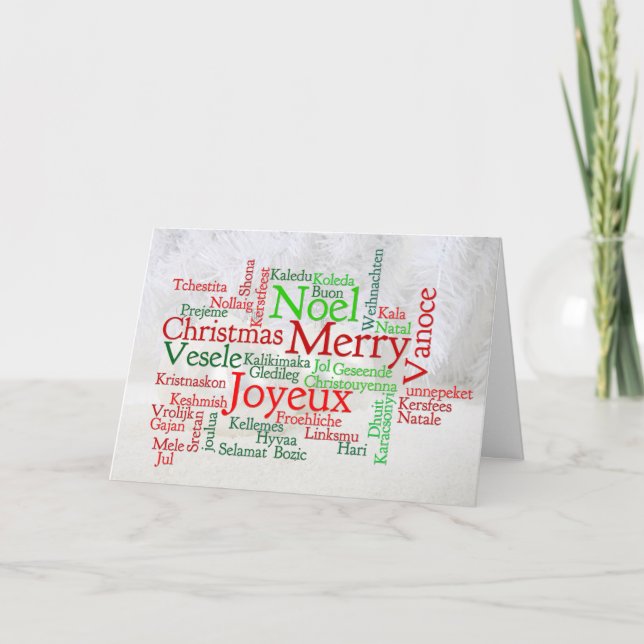 Cartes Pour Fêtes Annuelles Les Fêtes De Noël Dans Le Monde Entier (Devant)