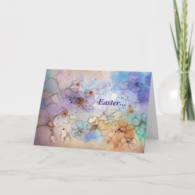 Cartes Pour Fêtes Annuelles Les figurines des fleurs pour Pâques (Devant)