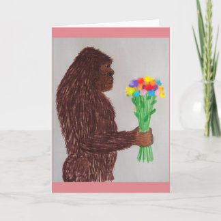 Cartes Pour Fêtes Annuelles Les fleurs sasquatch aiment