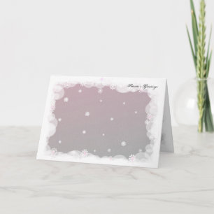 Cartes Pour Fêtes Annuelles Les flocons d'hiver.Modèle