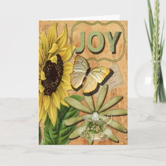 Cartes Pour Fêtes Annuelles Les Greetings de Joy Collage (Devant)