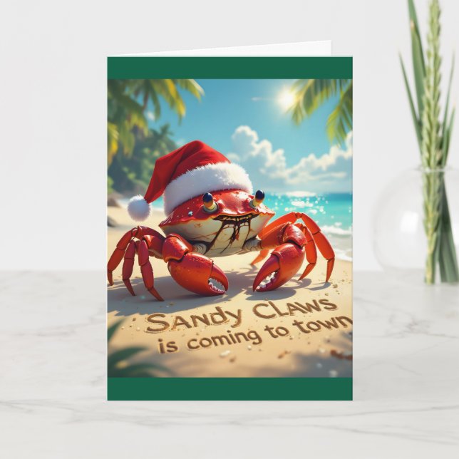 Cartes Pour Fêtes Annuelles Les griffes de sable viennent en ville (Devant)