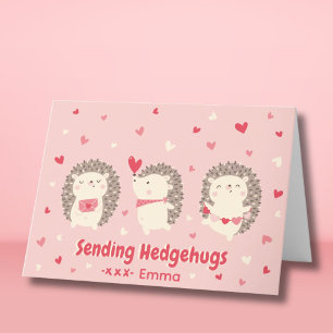 Cartes Pour Fêtes Annuelles Les haies de la Saint-Valentin mignonnes rose pâle