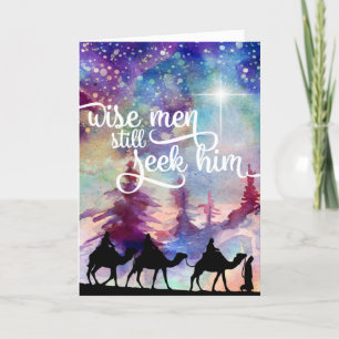 Cartes Pour Fêtes Annuelles Les Hommes Sages De Noël Religieux Le Cherchent To