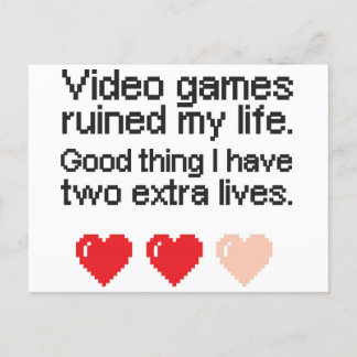 Cartes Pour Fêtes Annuelles Les Jeux Vidéo Ont ruiné Ma Vie.