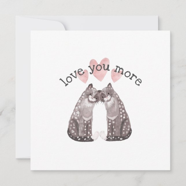 Cartes Pour Fêtes Annuelles Les Léopards de neige vous aiment plus Valentin (Devant)