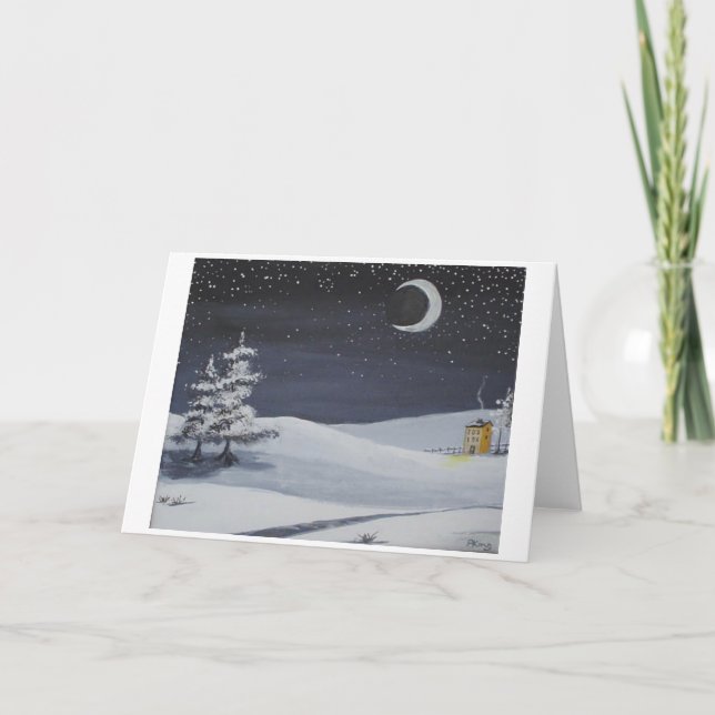 Cartes Pour Fêtes Annuelles Les lunes d'hiver (Devant)