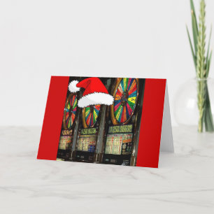 Cartes Pour Fêtes Annuelles Les machines à sous de Noël de Las Vegas