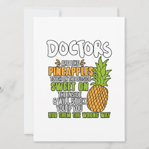 Cartes Pour Fêtes Annuelles Les Médecins Sont Comme Des Ananas.