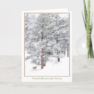 Cartes Pour Fêtes Annuelles Les meilleurs cadeaux sont sous l'arbre.