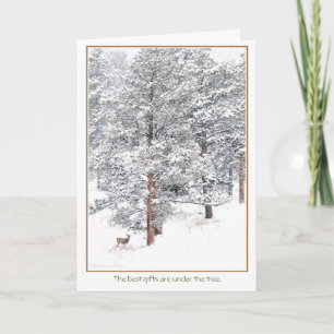 Cartes Pour Fêtes Annuelles Les meilleurs cadeaux sont sous les arbres.