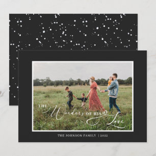 Cartes Pour Fêtes Annuelles Les merveilles de son amour Script photo simple