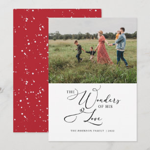 Cartes Pour Fêtes Annuelles Les Merveilles de son amour Typographie photo mode