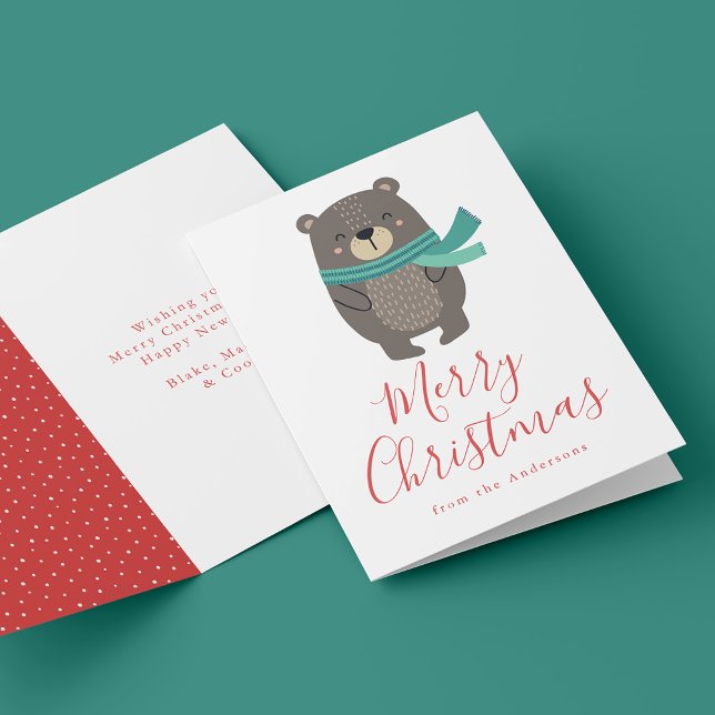 Cartes Pour Fêtes Annuelles Les mignons Amis D'Hiver Portent Non Photo (Créateur téléchargé)