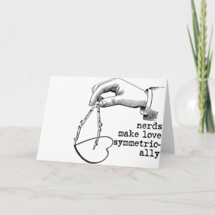 Cartes Pour Fêtes Annuelles Les Nerds Font L'Amour Symétrique