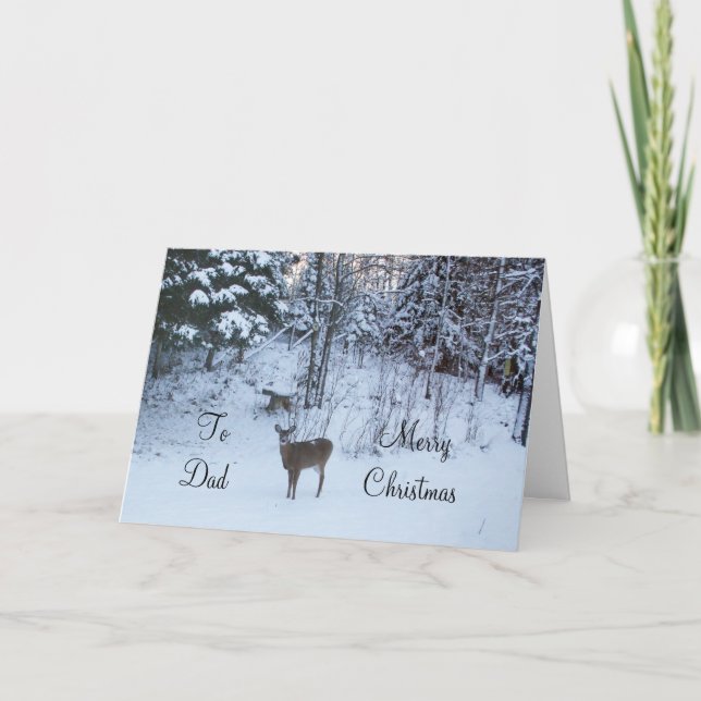 Cartes Pour Fêtes Annuelles Les Noël-Cerfs communs du papa (Devant)