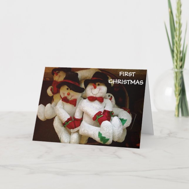 Cartes Pour Fêtes Annuelles LES NOMS DE TEDDY DISENT JOYEUX 1er NOËL (Devant)