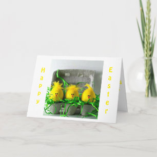 CARTES POUR FÊTES ANNUELLES LES OEUFS DE PÂQUES DISENT "HAPPY EASTER" FAMILLE/