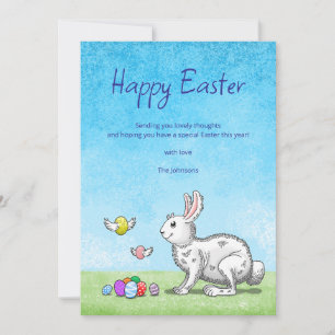Cartes Pour Fêtes Annuelles Les œufs du lapin de Pâques