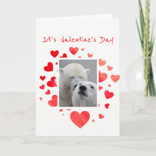 Cartes Pour Fêtes Annuelles Les ours blancs Flirty font le Special de