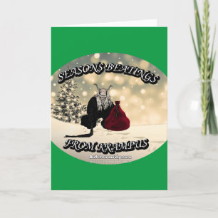 Cartes Pour Fêtes Annuelles Les passages à tabac de la saison de Krampus - Car