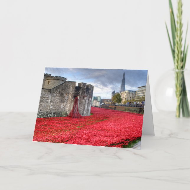 Cartes Pour Fêtes Annuelles Les pavots à la tour (Devant)