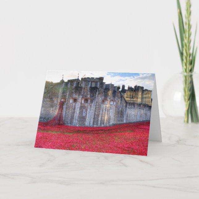 Cartes Pour Fêtes Annuelles Les pavots à la tour (Devant)