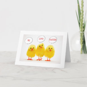 CARTES POUR FÊTES ANNUELLES LES PEEPS VIENNENT PAR "NOUS AIMONS PÂQUES ET VOUS