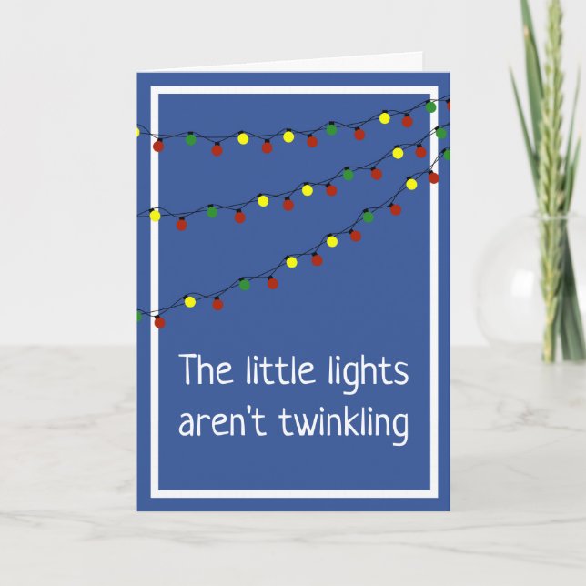 Cartes Pour Fêtes Annuelles Les petites lumières ne scintillent pas (Devant)