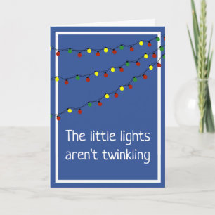 Cartes Pour Fêtes Annuelles Les petites lumières ne scintillent pas