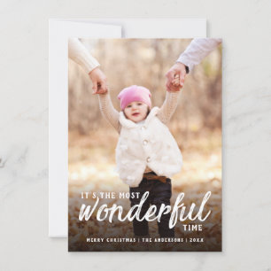 Cartes Pour Fêtes Annuelles Les plus merveilleux Noël manuscrit script photo