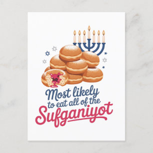 Cartes Pour Fêtes Annuelles Les plus susceptibles de manger tous les Sufganiyo