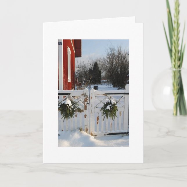 CARTES POUR FÊTES ANNUELLES LES PORTES DE CHRISTMAS-ACROSS LES MILLES (Devant)