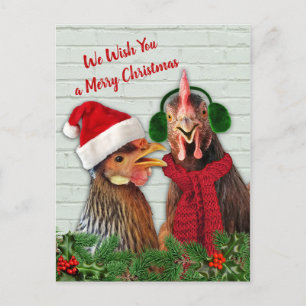 Cartes Pour Fêtes Annuelles Les Poulets Vous Souhaitent Un Joyeux Noël