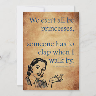 Cartes Pour Fêtes Annuelles Les princesses de SlipperyJoe applaudissent affich